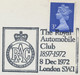 GB SPECIAL EVENT POSTMARKS RAC THE ROYAL AUTOMOBILE CLUB 1897-1972 LONDON S.W.1, 8.12.1972 - Storia Postale