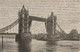 GB 1905 EVII 1d Red (PERFIN „D.B.“) On B/w RP Postcard (Tower Bridge, London) – PERFINS On Postcards Are Extremely Rare - Gezähnt (perforiert)