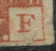 GB QV 1 D Redbrown Plate 31 (IF) 3 Margins, Black MC, VARIETY/ERROR: Ivory Head And Double Letter „F“ - Usados