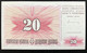 Bosnia 20 Dinara, P-42 (15.8.1994) - UNC - Bosnia And Herzegovina