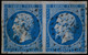 NAPOLEON III  .n°14 A Ob  ( Paire ) - 1853-1860 Napoleon III