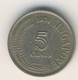 SINGAPORE 1974: 5 Cents, KM 2 - Singapur