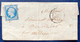 France Lettre Republique 1853 N°10 25c Bleu Obl Etoile De Paris + Cachet De Route Paris /60/ 3e  Bère TB - 1852 Luis-Napoléon