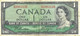 CANADA $1 GREEN QEII HEAD FRONT BUILDING BACK SIG BEATTIE-CAYNE 1954(1955-61) AVF P75a  READ DESCRIPTION - Canada