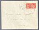 France Lettre De Malo Les Bains Dunkerque Guerre N°3 50c Paire Surchargée "Besetztes Begiet Nordfrankreiche"signé Calves - War Stamps