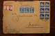 Algérie 1930 FRANCE Djidjelli Jijel Aarau Suisse Colonie Semeuse Bande Triple 25c Bloc 50 Recommandé Einschreiben Cover - Cartas & Documentos