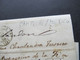 Forwarded Letter / Forwarder 1858 Campeche Mexico -Lyon Via Marseille Blauer Stp. Forwarded By Rabaud Brothers Marseille - México