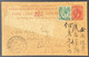 SINGAPOUR (STRAITS SETTLEMENTS) Entier Carte 3c Rouge Avec Complément 1c Obl Dateur Singapore Pour Cholon Saigon RR - Straits Settlements