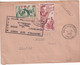AOF / SENEGAL - 1950 - 25 ANS AEROPOSTALE MERMOZ - ENV. De DAKAR SUCCURSALE ! => CHAMPIER (ISERE) - Covers & Documents
