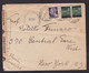 Italy: Cover Cecina To USA, 1945, 3 Stamps, Overprint, Censored, Censor Label & Cancel, World War 2, WW2 (damaged) - Other & Unclassified