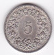 Suisse 5 Rappen 1880 B , En Cupronickel - 5 Centimes / Rappen