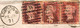 GB 1871 QV 1d Red Pl.106 Rare Multiple Postage (3x, GL-IL) DOUBLE "PD" TRANSIT - Lettres & Documents