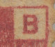 GB 1866 QV 1d Rose-red Pl.82 With Rare Variety: Thick (double?) Letter "B" (BI) - Lettres & Documents