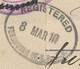 GB 1910 Edward VII Postal Stationery Registered Env Uprated W 1 1/2d (2x) Coated Paper To GEBRÜDER SENF, LEIPZIG - Covers & Documents