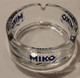 Ancien Cendrier Rond MIKO Verre Transparent Publicitaire Vintage - Ashtrays