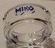 Ancien Cendrier Rond MIKO Verre Transparent Publicitaire Vintage - Ashtrays