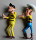 1984 Lucky Luke Dalton 2 Grandes Figurines Articulées Démontables Dargaud - Figurines En Plastique