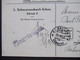 1946 Nachnahme PK L. Schwarzenbach Erben Zürich 2 Nach St. Gallen Schwarzer L1 Eingetragen U. Aufkleber Nicht Eingelöst - Storia Postale