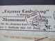 Schweiz 1925 Luzerner Landzeitung Abonnements Quittung Retour Aufkleber Nicht Eingelöst Impaye Non Pagato - Cartas & Documentos