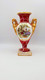 Vase Ancien Porcelaine De Bruxelles  XIXe  Thème Fragonard  Bordeau Dorures 2 Anses Ht 22 Cm #Belgium #Bruxelles #rare - Autres & Non Classés