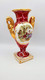 Delcampe - Vase Ancien Porcelaine De Bruxelles  XIXe  Thème Fragonard  Bordeau Dorures 2 Anses Ht 22 Cm #Belgium #Bruxelles #rare - Sonstige & Ohne Zuordnung