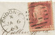 GB 1863 QV 1d Rose-red Perf.14 VARIETY Misperforated On Very Fine Cover Duplex-cancel "LONDON-E.C / 92" + "E.C / B" 10mm - Varietà, Errori & Curiosità