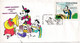 A2696- Eroi Celebre Walt Disney, 50 Ani Film De Animatie Color, Posta Romana, Cluj-Napoca 1993 Stamp On Cover - Briefe U. Dokumente