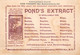 1 Card Pond's Extract - Anciennes (jusque 1960)
