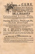 2 Cards Fleming Bros Pittsburg Pennsylvania Rich Mikado Cologne 1888 - Profumeria Antica (fino Al 1960)