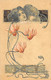 Illustrateur: Kirchner     Art Nouveau  Deux Visages De Femmes   Réhaussées Sur Des Fleurs (voir Scan) - Kirchner, Raphael