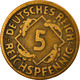 Monnaie, Allemagne, République De Weimar, 5 Reichspfennig, 1924, Karlsruhe - 5 Rentenpfennig & 5 Reichspfennig