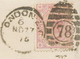 GB 1876 QV 2 1/2 D Rosy Mauve Pl.5 VARIETY: Missing Perf.-hole At Left (BH) Also POSTMARK-ERROR On Superb Cvr - Variedades, Errores & Curiosidades