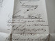 Delcampe - AD Württemberg 1856 Dienstbrief /Verweisung Stempel L2 Adelsheim 26. Apr. Und Rücks. L2 Mosbach 26. Apr U. K2 Neuenstadt - Briefe U. Dokumente