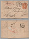 HIRSON - AISNE /1873 - GC 1802 SUR 40 C. SIEGE SUR LETTRE POUR MARLE (ref 8208a) - 1870 Siege Of Paris