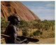 (NN 5) Australia - NT - Aboriginal Hunter Near Uluru (Ayers Rock) Posted With Bird Stamp - Aborigenes