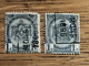 Lot N°56 A Et B Mons 1896 Sans Bandelette Cote 500FB/2 Une Dent De Coin Manquante - Roulettes 1894-99