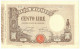 100 LIRE BARBETTI GRANDE B MATRICE LATERALE TESTINA FASCIO 11/06/1930 SPL/SPL+ - Andere