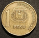 REPUBLIQUE DOMINICAINE - 1 PESO 2002 - "DUARTE" Sous Le Buste - KM 80.2 - Juan Pablo Duarte Y Diez - Dominikanische Rep.