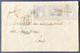 Espagne Lettre 1872 N°107 X3 De San Sebastian Pays Basco Pour Paris Entréé Rouge Par St Jean De Luz TB - Covers & Documents