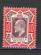 GB -1902 Yv. N° 116 SG N° 311  *  10 D  Rouge Et Violet-brun  Cote 130  Euro Ou  £ 80  BE  2 Scans - Unused Stamps