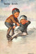 CPA ILLUSTRATEUR FIALKOWSKA ENFANT PATINAGE ARTIST SIGNED ICE SKATING CHILDREN - Fialkowska, Wally