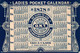 1 Calendrier 1878   George Clark Clark's Best Six Cord O.N.T. Spool Cotton Ladies Pocket Calendar - Kleinformat : ...-1900