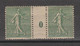 Semeuse Lignée 15c Vert-gris Type IV De  1920 - Millésimes