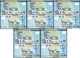 Namibia - 5 Pcs X 10 Dollars 2015 UNC P. 16 Lemberg-Zp - Namibia