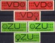 ZKD 1966 DDR VD 3 X,y,3 AD 4a, ZU 2 X,y+2 AD 4b ** 62&euro; Mit Aufdruck Für Neue Dienstbriefe Service Stamps Of Germany - Service