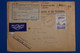 P20 MAROC BELLE LETTRE 1945  PAR AVION  POUR PARIS FRANCE+ SOUMETTRE AUX DOUANES + AFFRANCH PLAISANT - Cartas & Documentos