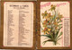 1 Carnet Booklet Calendrier 1904  Bazar Laffitte Dictionnaire Plantes Narcisse Girofle Tulipes Iris Pavot CHISANTEME - Small : 1901-20