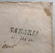 ~1840 FIUME INCOMING MAIL From SABARIA (Szombathely Hungary) Pre-Stamp Cover (Österreich Ungarn Vorphilatelie Brief - Fiume