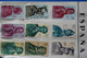 P24 ESPAGNE LOT DE TIMBRES OBL 1964 SUR PRESENTOIR+ AFFRANCHISSEMENT PLAISANT - Used Stamps