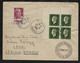 Enveloppe Oblit  "  FISMES   MARNE   " 1949 Timbre 3 Fr  DULAC En Bloc De 4  Et  3 Fr Gandon Et Chaines Pour SP 50208 - Storia Postale